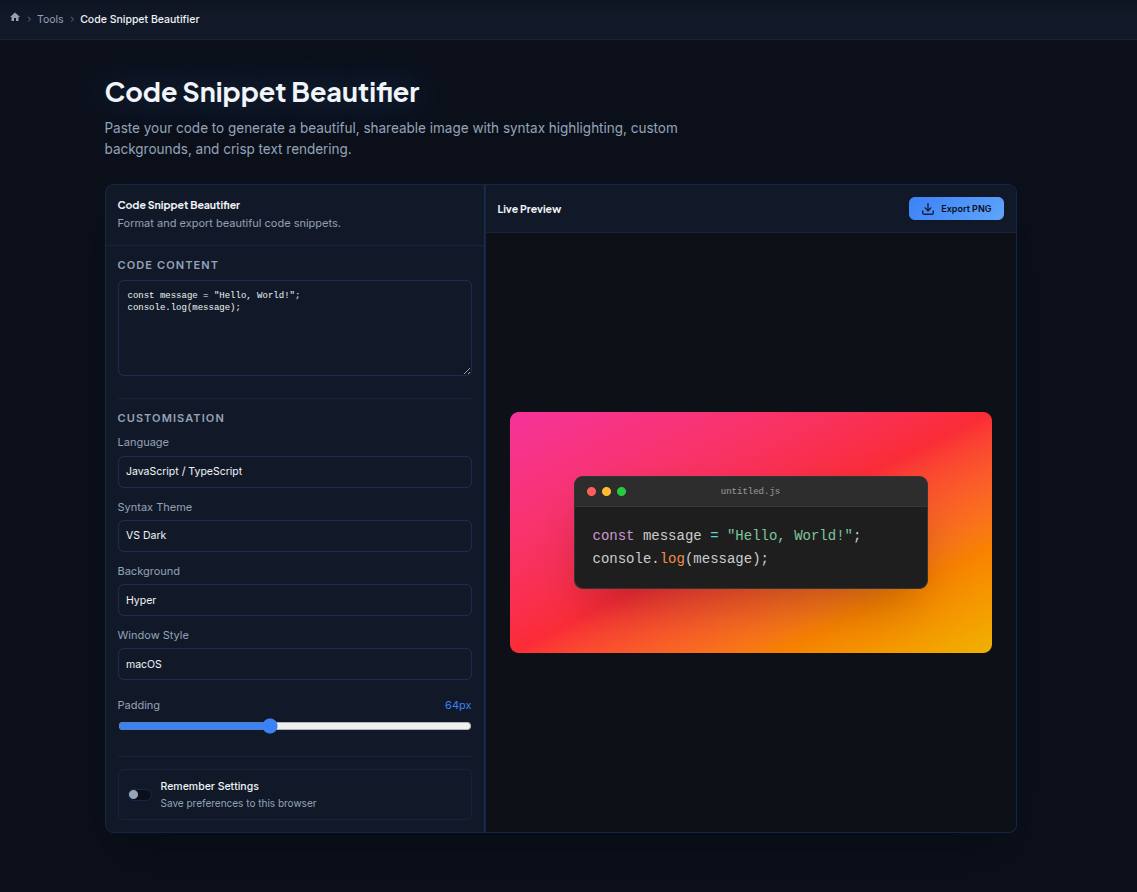 Introducing Our Free Code Snippet Beautifier & Exporter